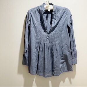 DAY BIRGER ET MIKKELSEN Women’s Gray Pleated Button Front Tunic